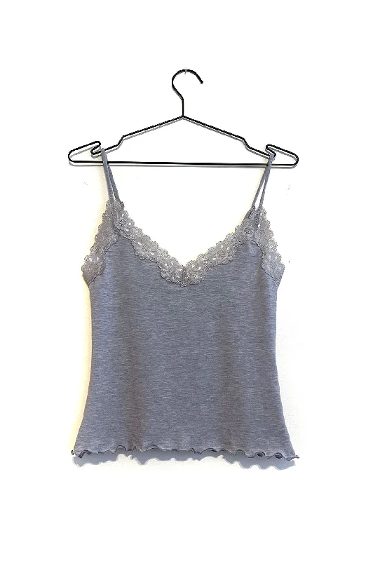 Extra Discount Demeter Mesh Camisole in Heather Grey Tencel Merino Wool
