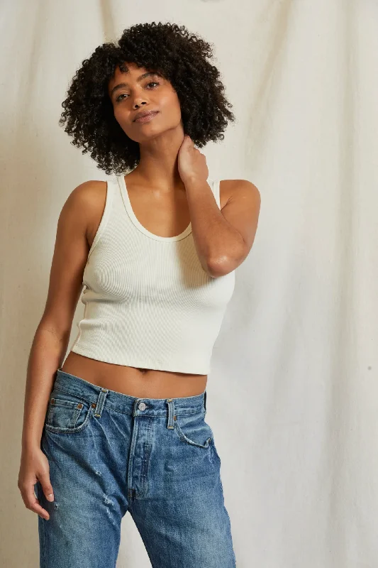 Crazy Deals PerfectWhiteTee Blondie Tank in Bright Ivory
