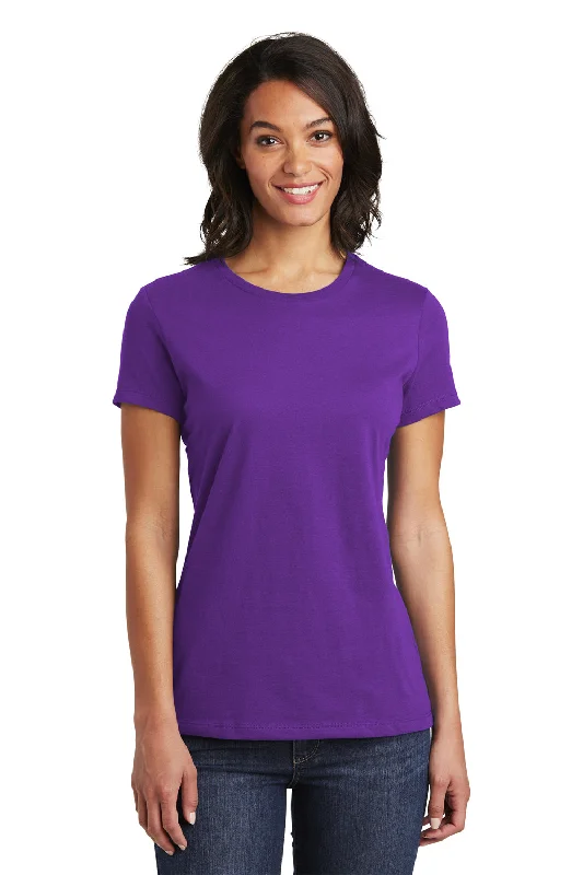 Today’s Deal District Womens Very Important Short Sleeve Crewneck T-Shirt - Purple