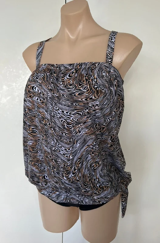 Quick Deals Ocean Curl - Tankini Dee - Animal Print