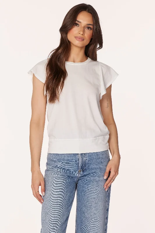 Special Savings FLUTTER SLEEVE CREWNECK TEE