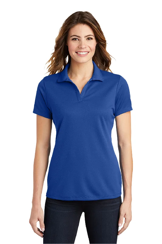 Instant Savings Sport-Tek Womens RacerMesh Moisture Wicking Short Sleeve Polo Shirt - True Royal Blue