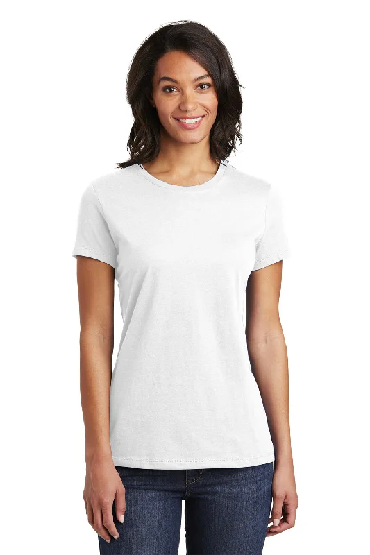 Deep Discounts District Womens Very Important Short Sleeve Crewneck T-Shirt - White