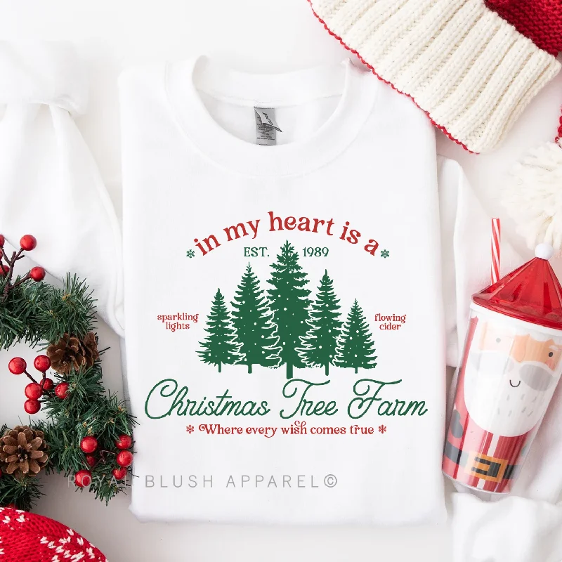 Weekend Offers That Amaze In My Heart Is A Christmas Tree Farm Sweatshirt