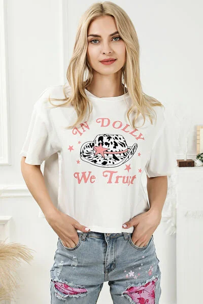 Members Only IN DOLLY WE TRUST Round Neck T-Shirt