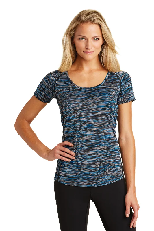 Act Now Ogio Womens Endurance Verge Jersey Moisture Wicking Short Sleeve Scoop Neck T-Shirt - Electric Blue Space Dye Act Now Ogio Womens Endurance Verge Jersey Moisture Wicking Short Sleeve Scoop Neck T-Shirt - Electric Blue Space Dye