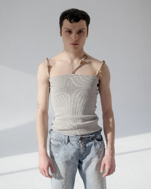Shop Now Tav Tank - Recycled Cotton - Grey Melange