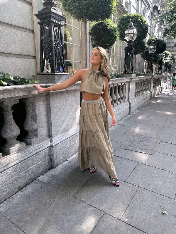 Exclusive Online Offer Monaco Tie Blouse - Olive Green