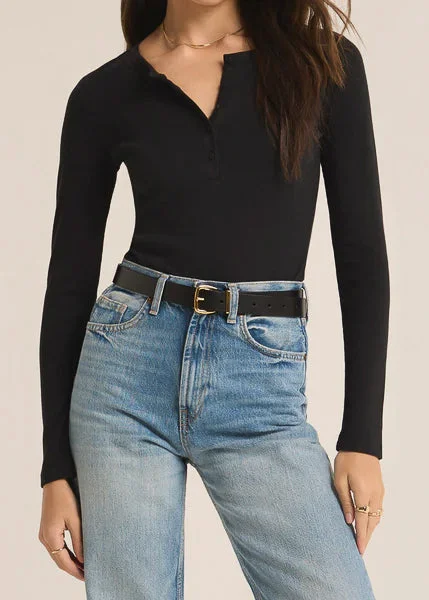 Price Meltdown Z-Supply Samara Rib Henley Bodysuit