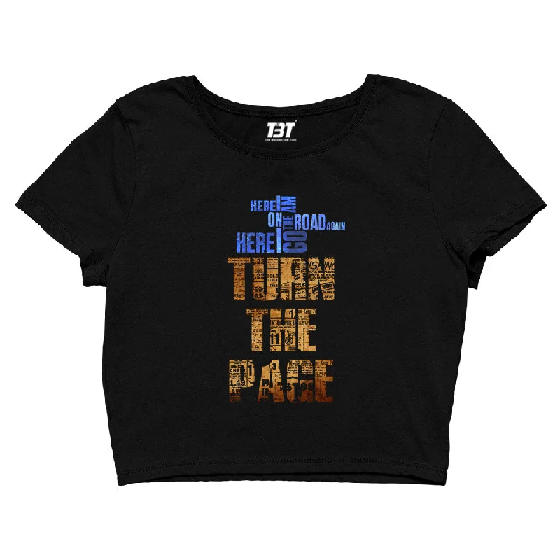 Super Sale Metallica Crop Top - Turn The Page Typography