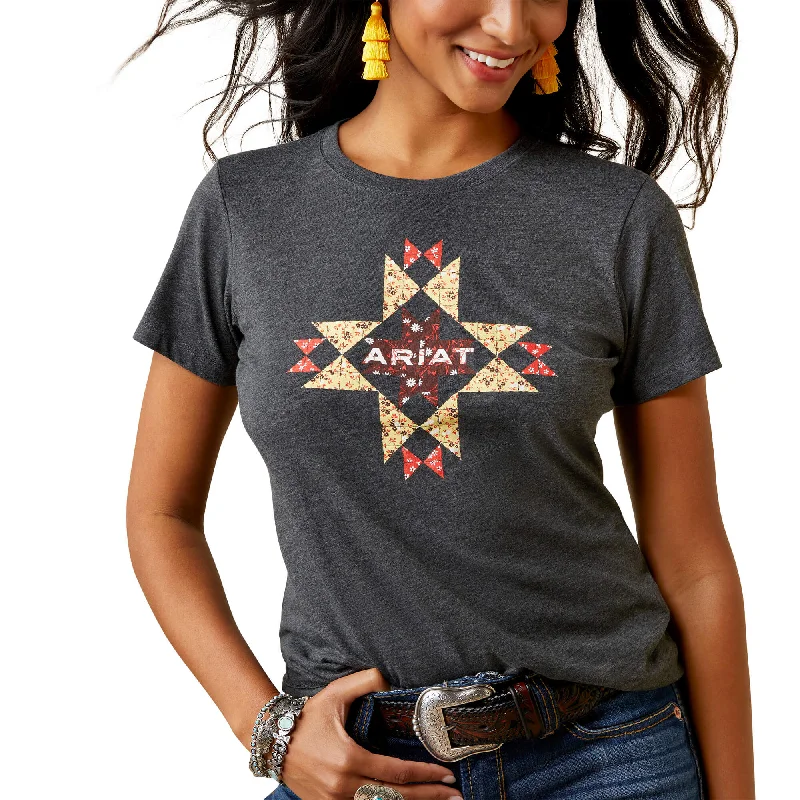 Can't Miss Women's Ariat Quilt Logo T-Shirt #10045443