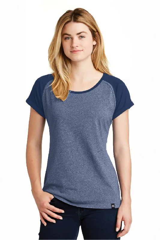 Weekend Bargains to Sizzle New Era Womens Heritage Short Sleeve Crewneck T-Shirt - Royal Blue/Royal Blue Twist