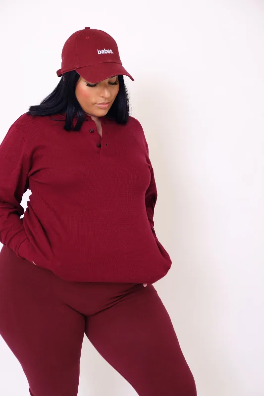 Massive Savings Babes Henley 1 (burgundy)