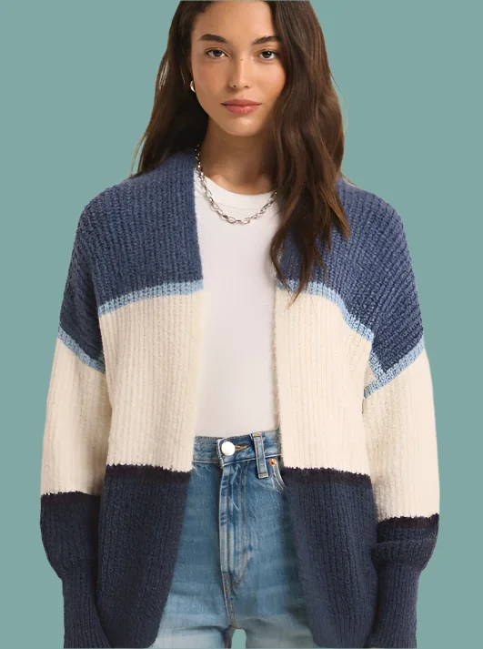 Act Now Jones Stripe Cardigan