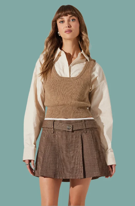 Price Drop Guinevere Layered Sweater Vest Top
