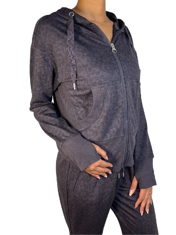 Weekend Savings Delight Apana Little Leopard Sweat Jackets Petrol