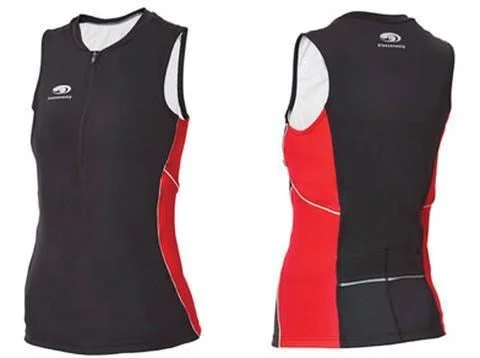 Major Savings TX1000 WOMENS SINGLET BLACK RED