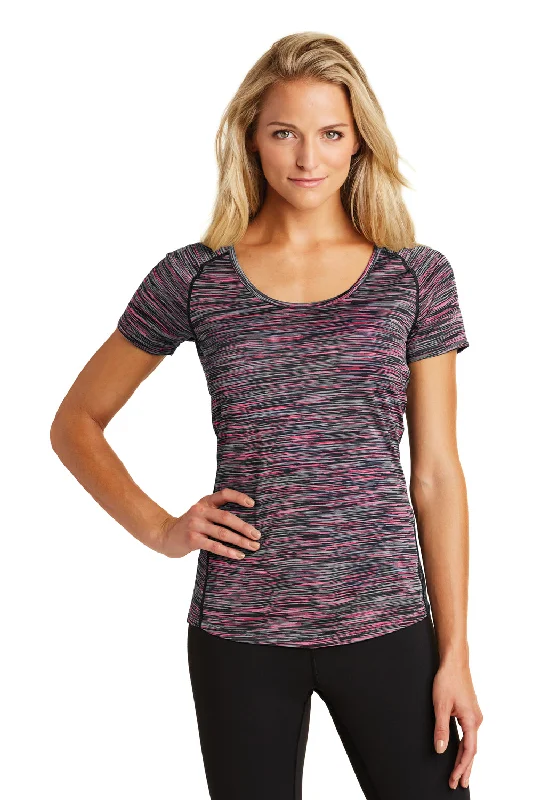 Exclusive Offers Ogio Womens Endurance Verge Jersey Moisture Wicking Short Sleeve Scoop Neck T-Shirt - Fierce Coral Pink Space Dye Exclusive Offers Ogio Womens Endurance Verge Jersey Moisture Wicking Short Sleeve Scoop Neck T-Shirt - Fierce Coral Pink Space Dye