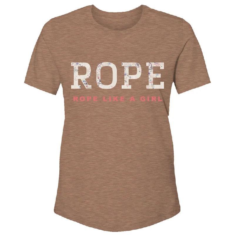 Exclusive Savings "Rope RLAG" Light Brown Heather w/White & Pink T-shirt