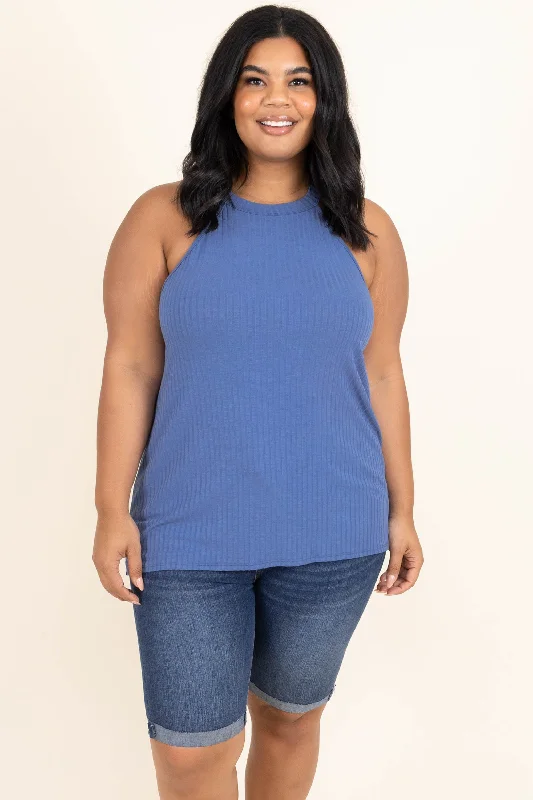 Weekend Savings Galore Angels From Above Top, Denim Blue