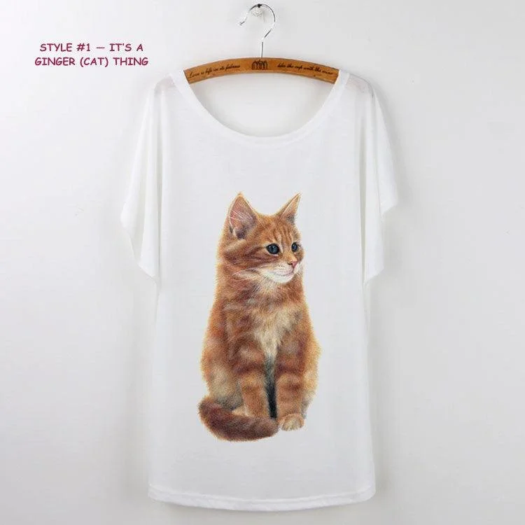 One-Day Only PURR..FECT CAT BATWING T-SHIRT