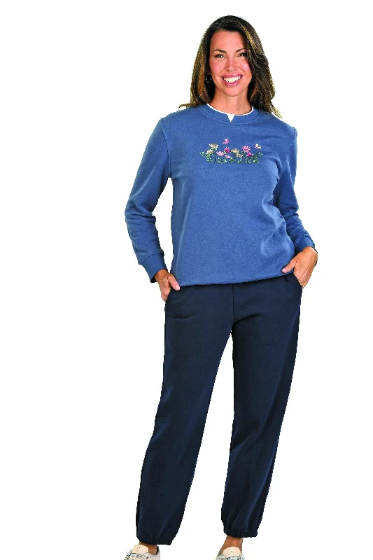Act Fast Speculation Women's Fashion Embroidered Fleece Pullover