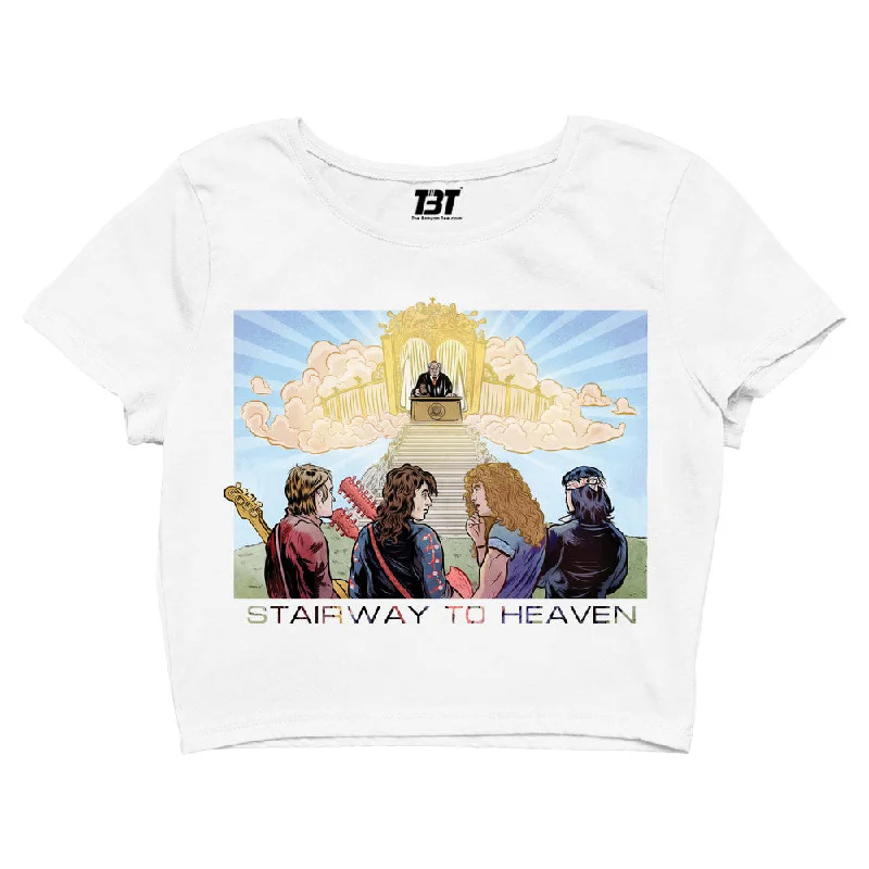 Discount Deals Led Zeppelin Crop Top - Stairway To Heaven Art