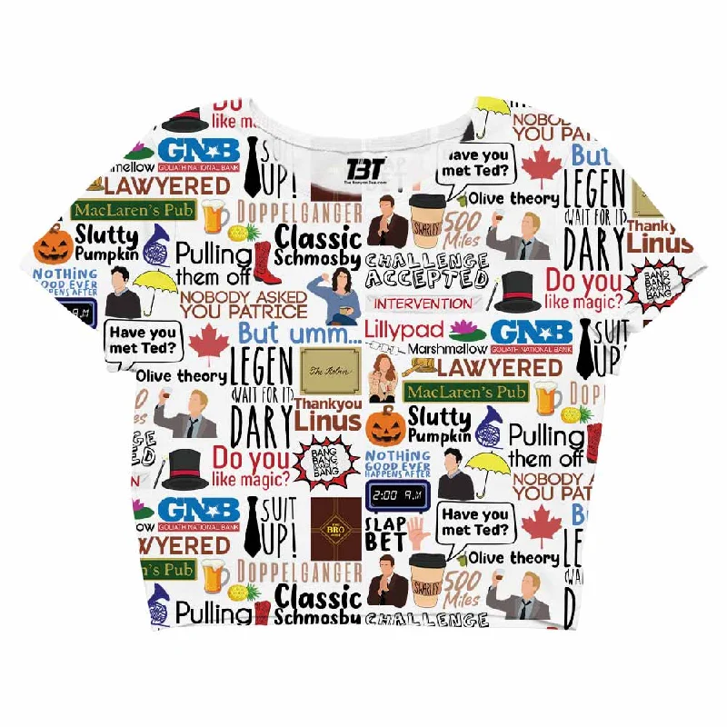 Best Bargains How I Met Your Mother AOP Crop Top