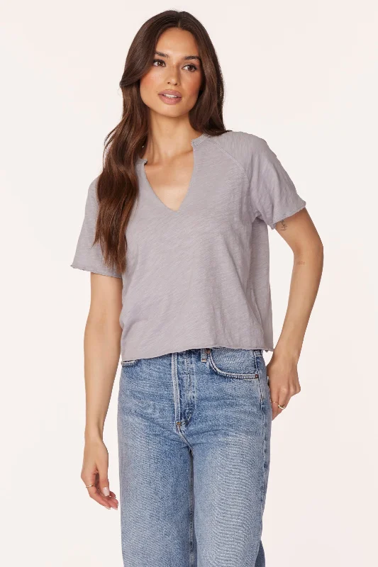 The Best Prices SPLIT NECK RAGLAN BOXY TEE