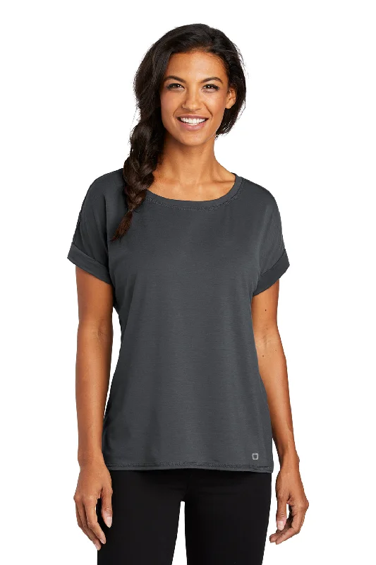 Exclusive Preview Ogio Womens Luuma Jersey Moisture Wicking Short Sleeve Crewneck T-Shirt - Diesel Grey - Closeout