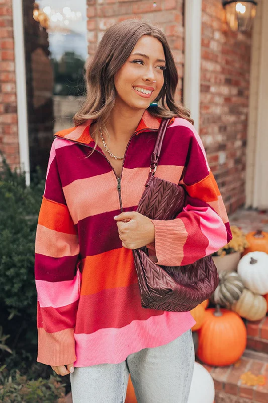 Massive Deal Picking Pumpkins Stripe Sweater