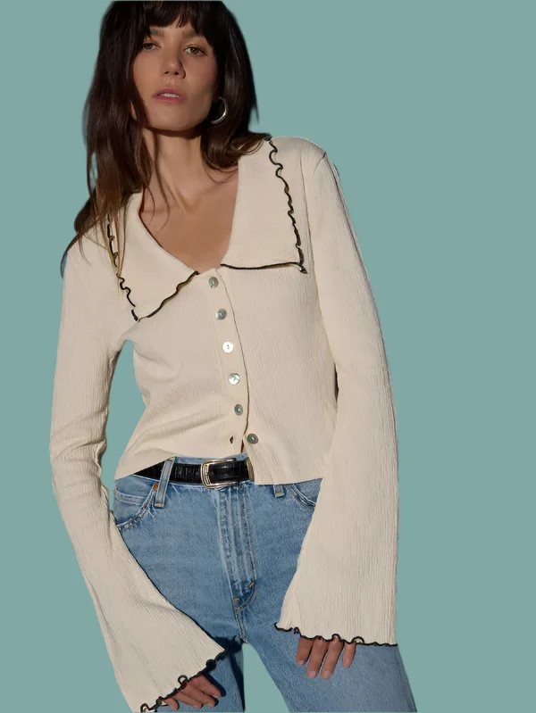 Exclusive Deal Daisy Collared Top