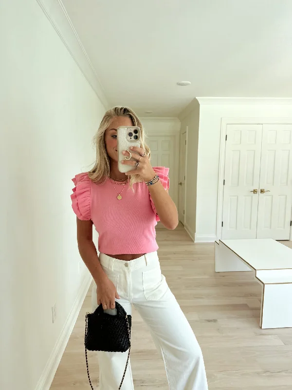 Special Price Adrian Crop Top - Pink