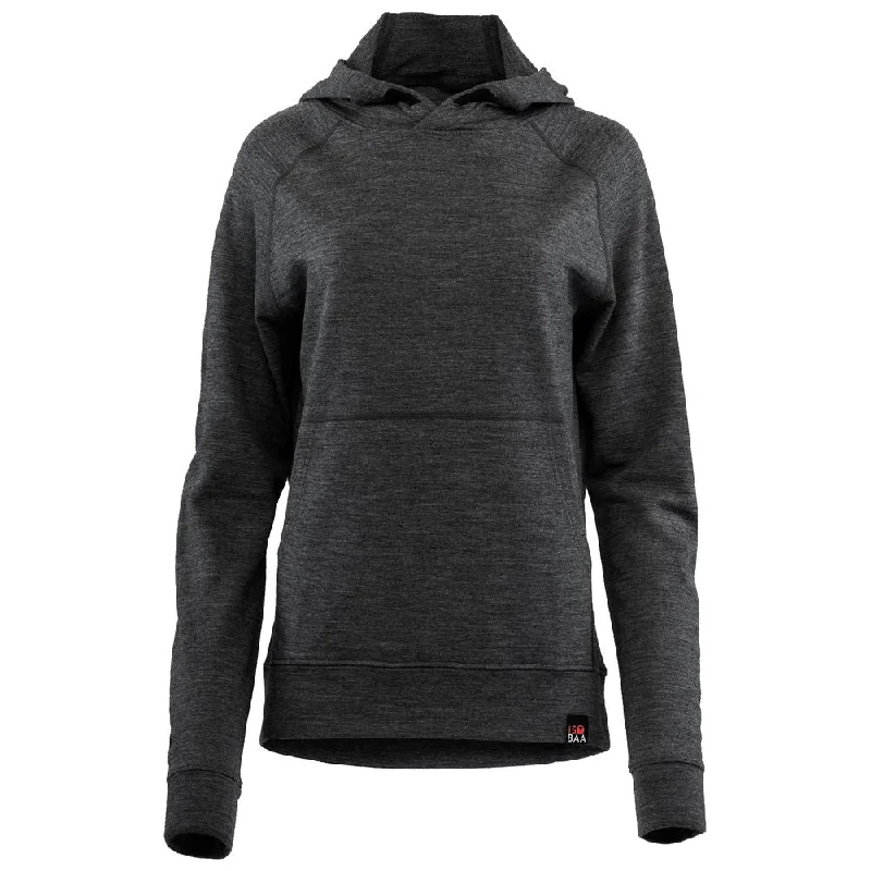 Price Buster Womens Merino 260 Lounge Hoodie (Smoke/Black)