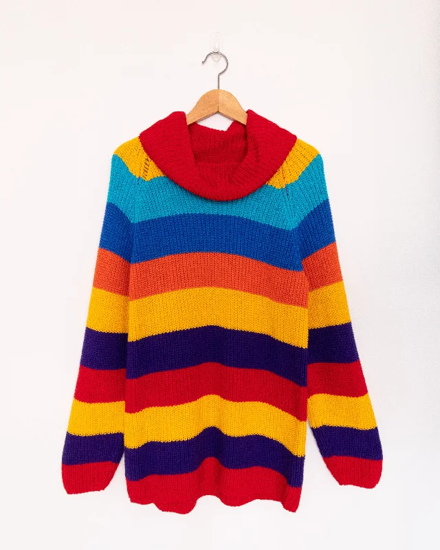 Weekend Savings Spree Knit Sweater Dress Rainbow