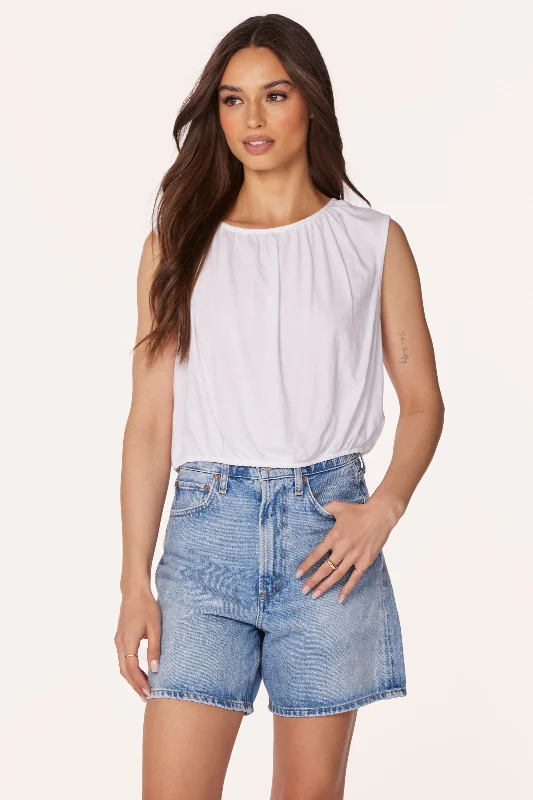 Best Choice SHIRRED SLEEVELESS TEE
