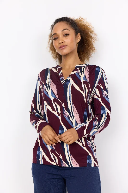 Epic Deals Soya Concept Marica Split Neck Lyocell Top