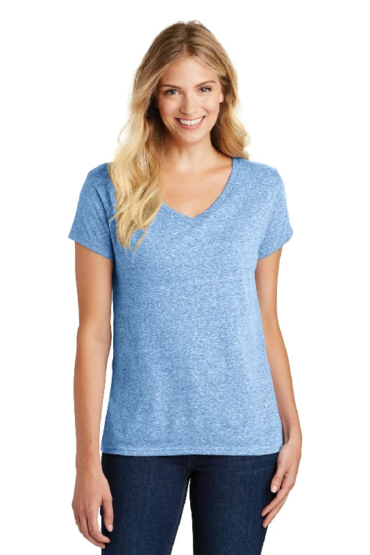 Unbeatable Deal District Womens Astro Short Sleeve V-Neck T-Shirt - Royal Blue - Closeout