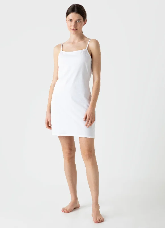 Steals and Deals Women's Cotton Slip in White