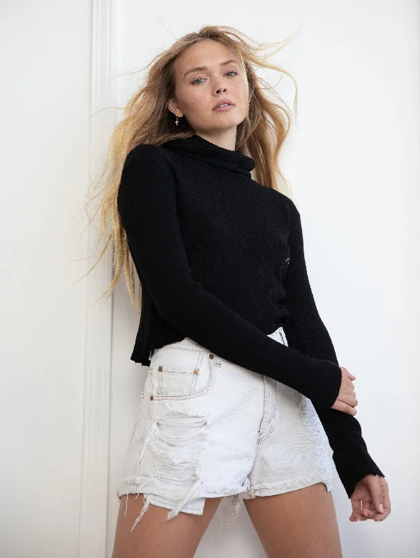 Now Available Black Lightweight Thermal Turtleneck