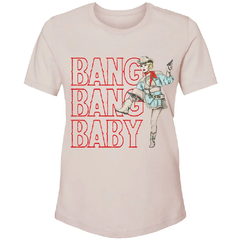 Super Sale "Bang Bang Baby" Light Pink w/Pink Logo T-shirt