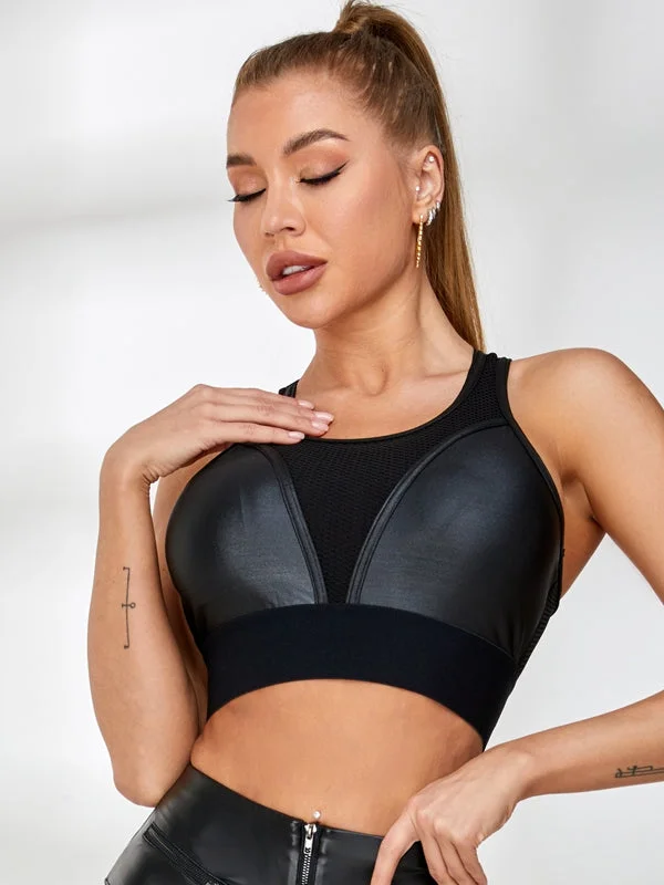 Time-Limited Offer ❤ZASUWA Female Fly Eye Contrast Color Sports Bras