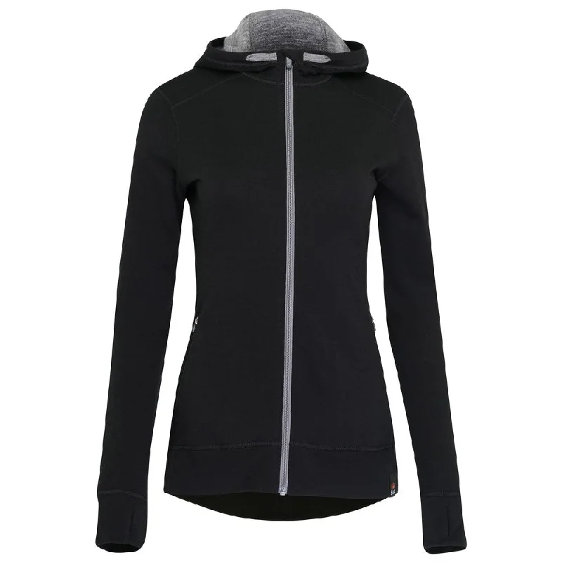 Super Deal Womens Merino 260 Casual Hoodie (Black)
