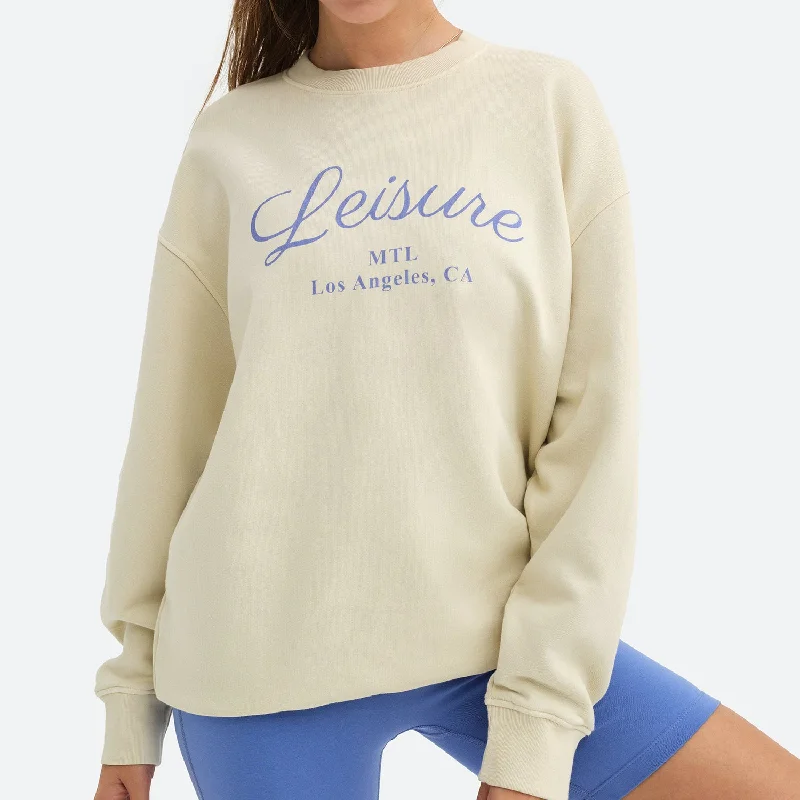 Special Buy Organic Fleece Graphic Oversized Sweatshirt