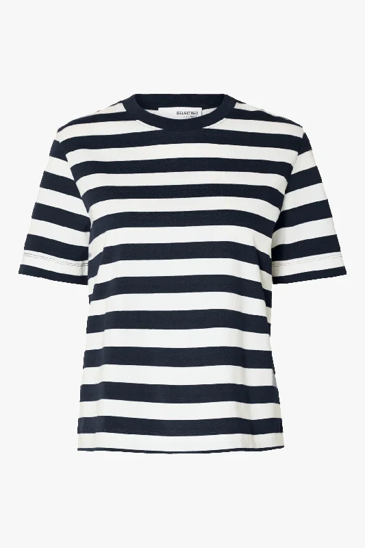 Weekend Deals to Make You Happy Essential Boxy Tee Navy Stripe