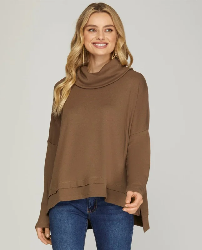 Weekend Specials to Cherish Long Sleeve Turtleneck Top