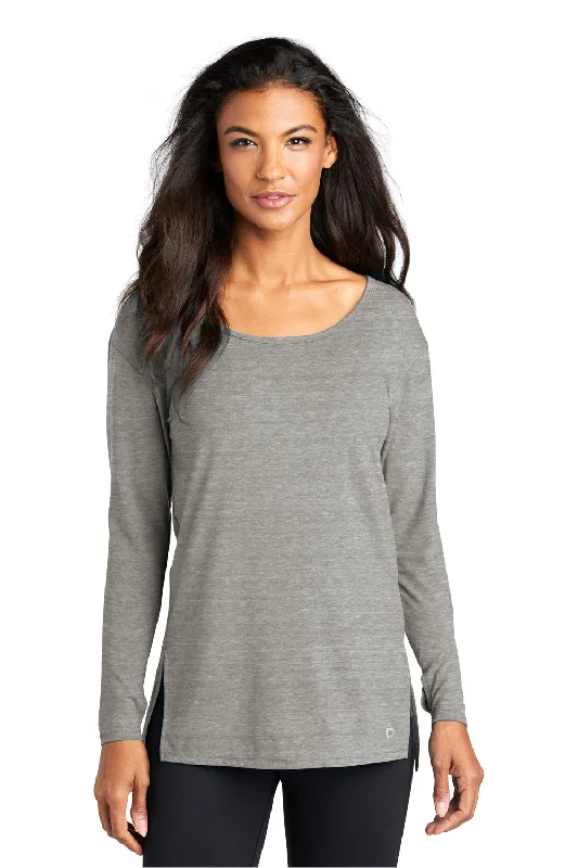 Get It Before It’s Gone Ogio Womens Luuma Jersey Moisture Wicking Long Sleeve Wide Neck T-Shirt - Heather Petrol Grey Get It Before It’s Gone Ogio Womens Luuma Jersey Moisture Wicking Long Sleeve Wide Neck T-Shirt - Heather Petrol Grey