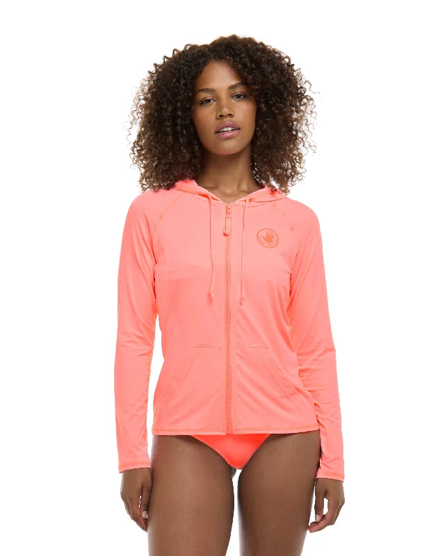 Cash Savings Smoothies Barbara Hoodie Rashguard - Coral