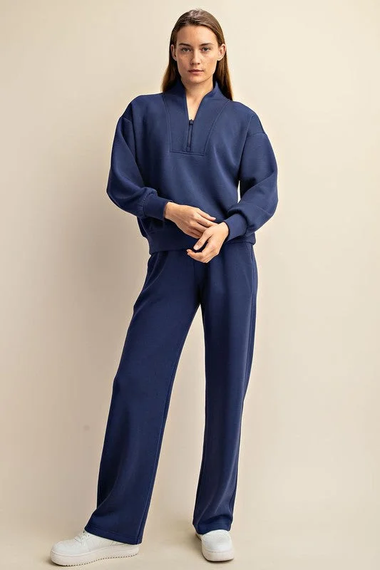 Flash Deal Shiya Scuba Quarter Zip Top