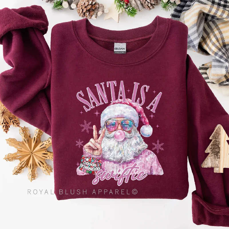 Weekend Savings Bonanza Santa Is A Swiftie Sweatshirt